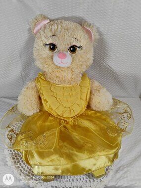 Disney yellow Build a Bear Belle from Beauty and the Beast w fancy dress n shoes